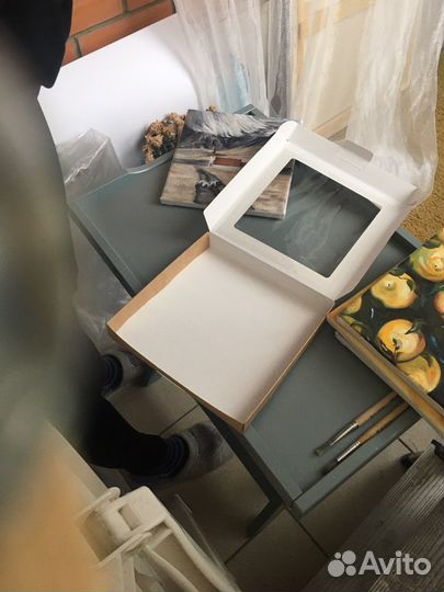 Картина маслом на холсте закат яхта море