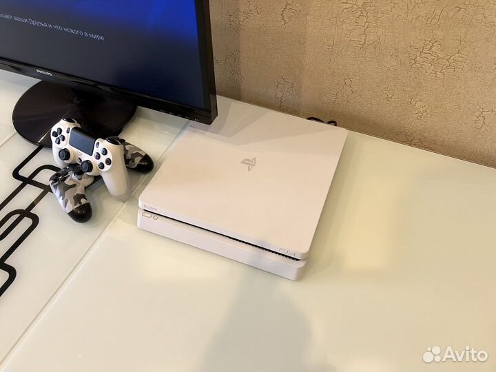 Sony ps4 slim 1tb белая +700 игр
