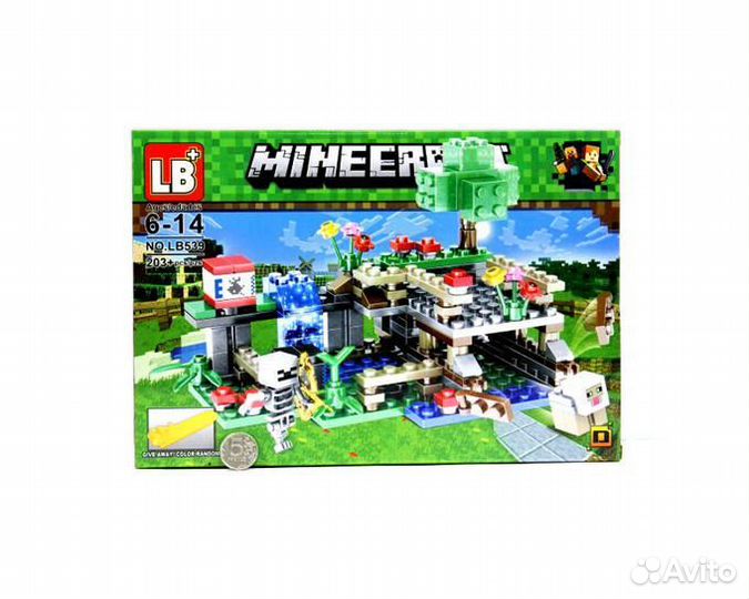 Конструктор Minecraft, 878 деталей, LED детали