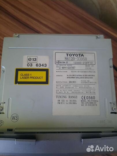 Магнитола на camry 40