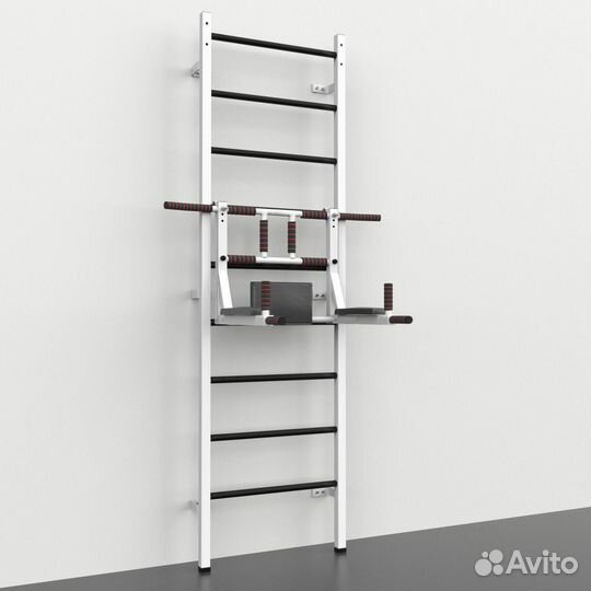 Шведская стенка + Турник Мультихват, Белая