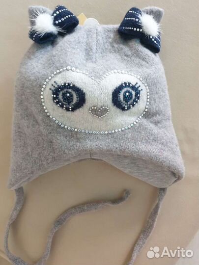 Шапка для девочки новая шерсть