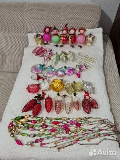 Елочные игрушки. ГДР, СССР
