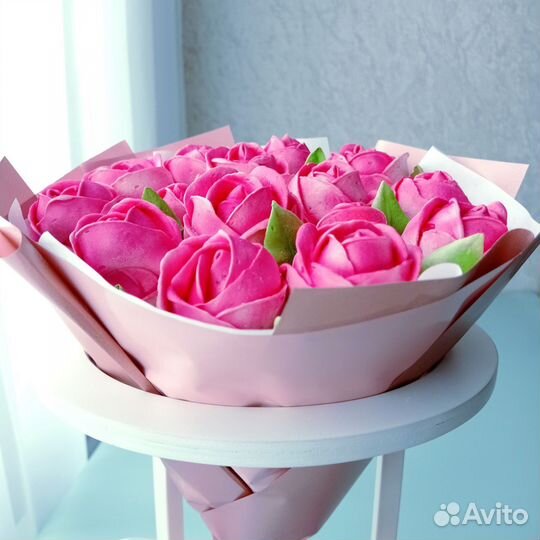 Цветы зефирные розы/сладкий подарок