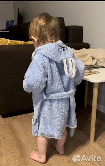 Халат махровый детский Зайчик на 1-1,5 г