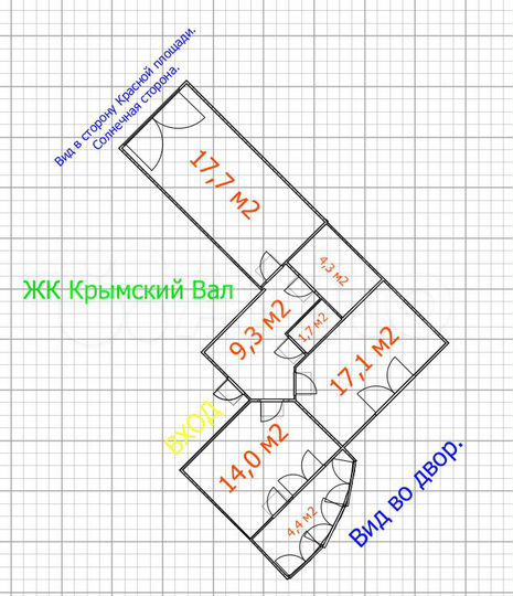 2-к. квартира, 69 м², 8/9 эт.