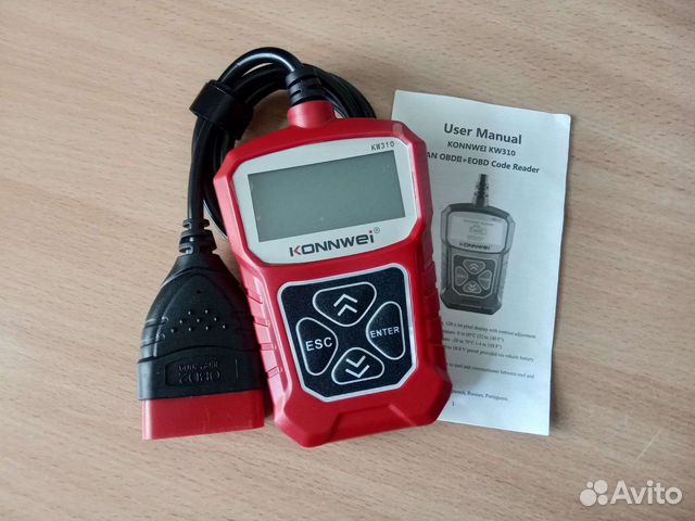 Диагностический сканер OBD II KW310 (MT100)