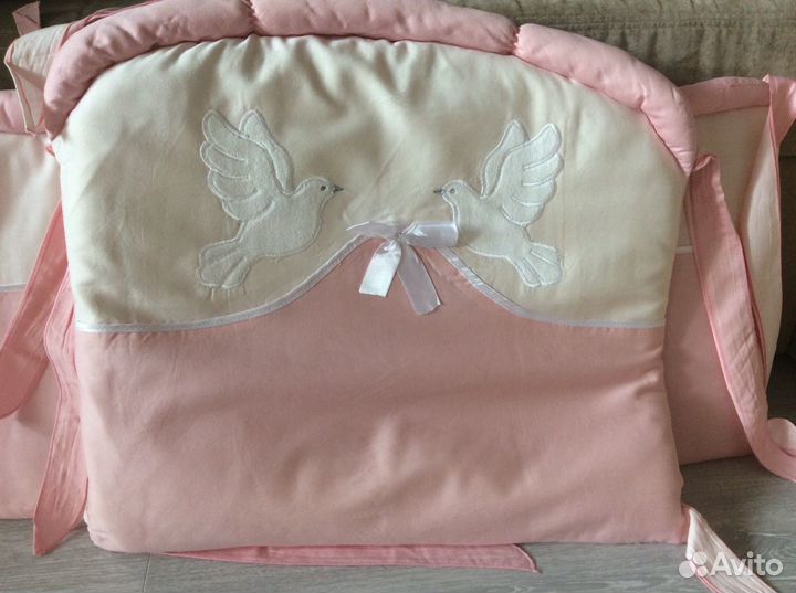 Комплект в кровать(бортики, белье, одеяло) 9 пред