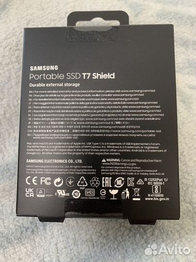 Внешний SSD Samsung T7 Shield на 1 TB