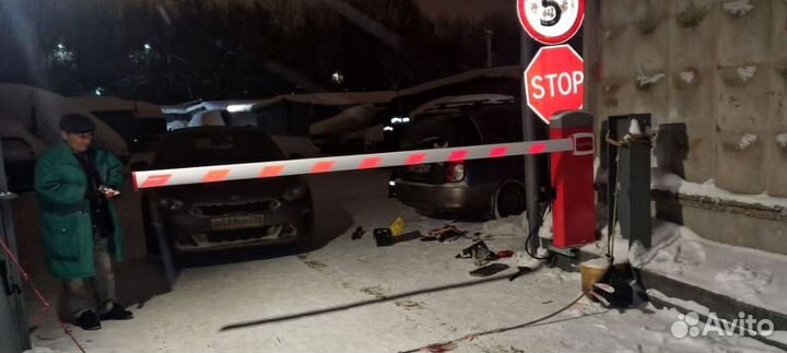 Установка шлагбаума