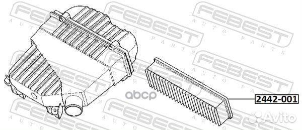 Фильтр воздушный 2442-001 Febest