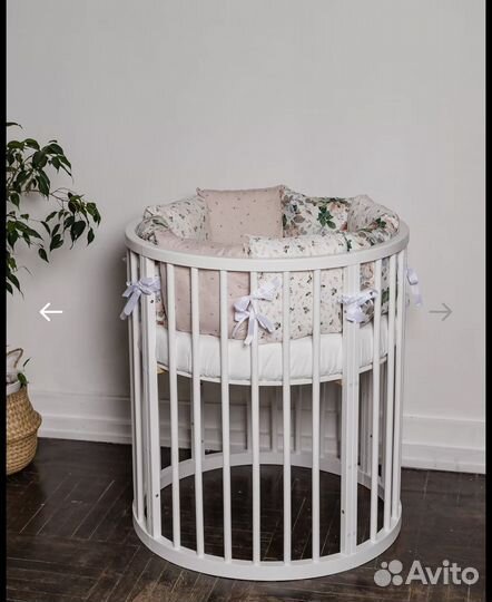 Кровать детская 8в1 с маятником + 2 матраса