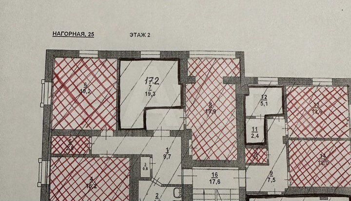 Офис, 17,2 кв м,7,5 кв м