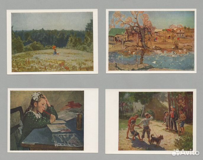 Решетников 1967 открытки 14 шт редкость соцреализм