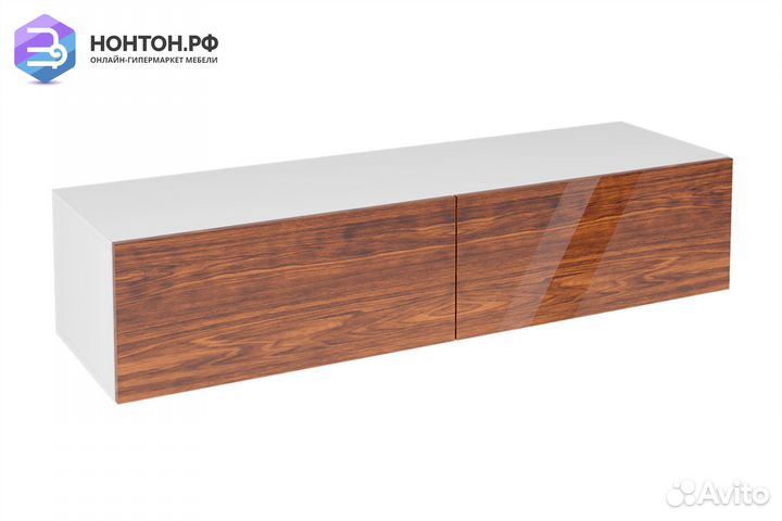 Тв-тумба Айден 1400 белый / глянец кедр