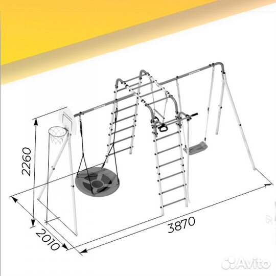 Детский спортивный комплекс Веселая лужайка PRO №5