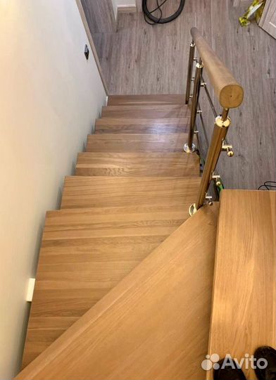 Прямая лестница на металлокаркасе