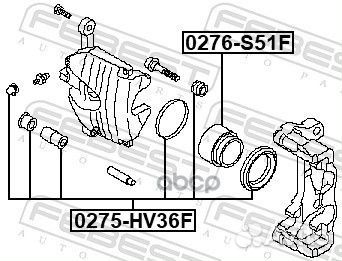 Ремкомплект тормозного суппорта перед прав/ле