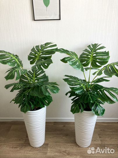 Искусственные цветы растения пальмы монстера