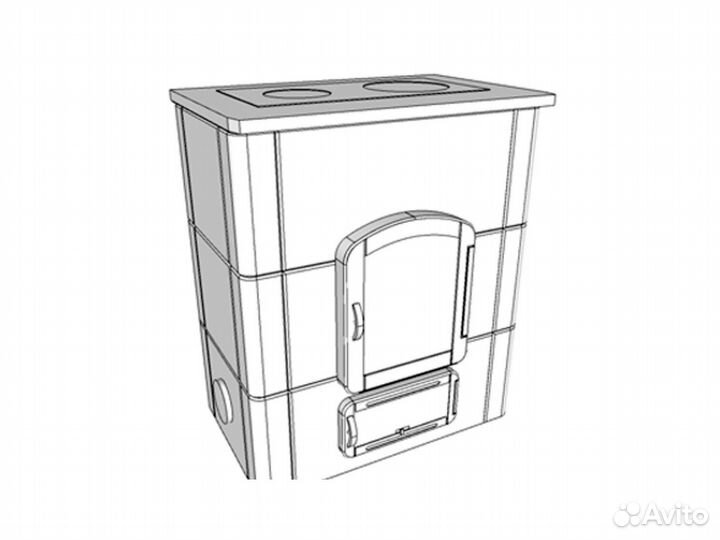 Печь камин теплонакопительная