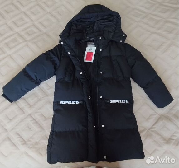 Пальто куртка удлинённая пуховик для мальчика