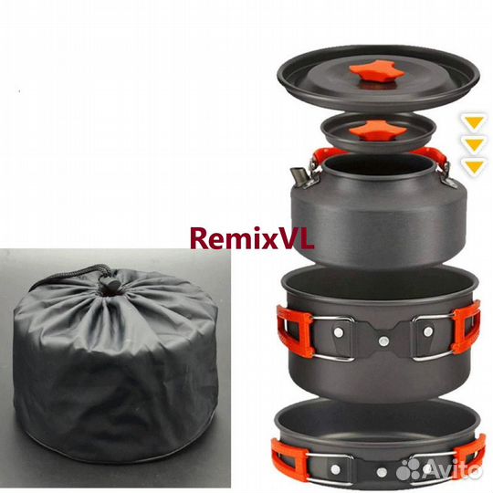 Туристический Набор посуды 10 предметов DS-308