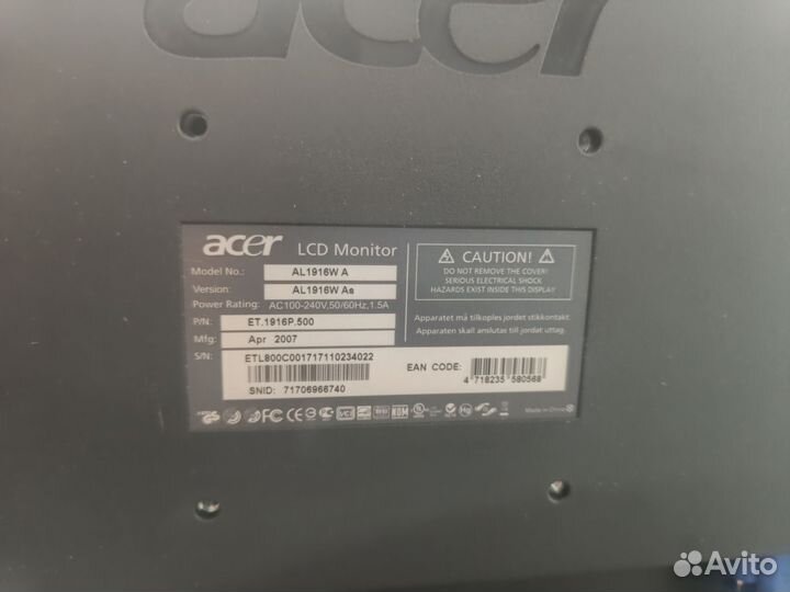 Монитор Acer AL1916W