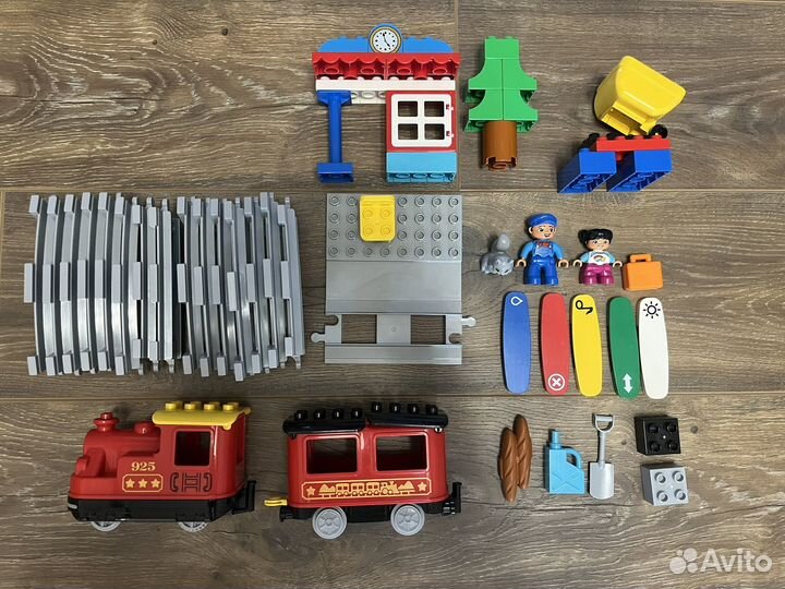 Lego duplo поезд, мост, рельсы