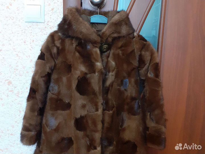 Шуба норковая с капюшоном