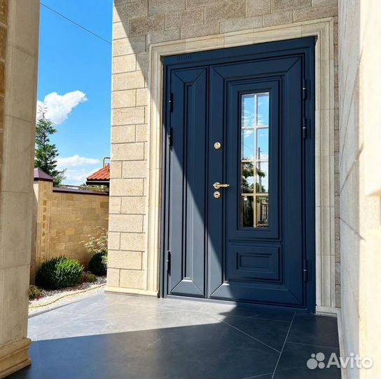 Термо дверь с бронированным стеклопакетом