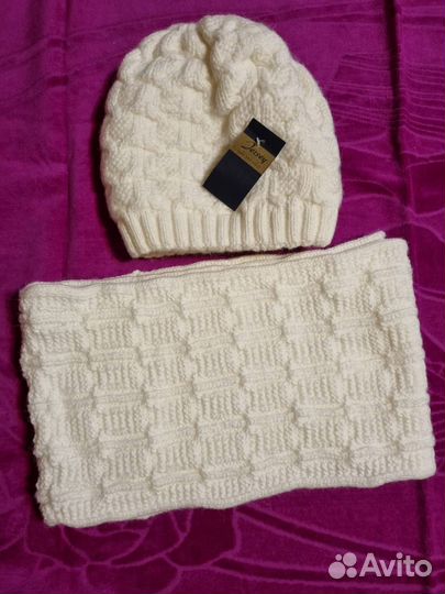 Зимний женский комплект, шапка женская