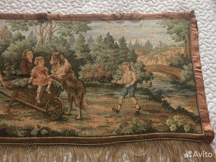 Коврик старинный гобелен,Германия Дети