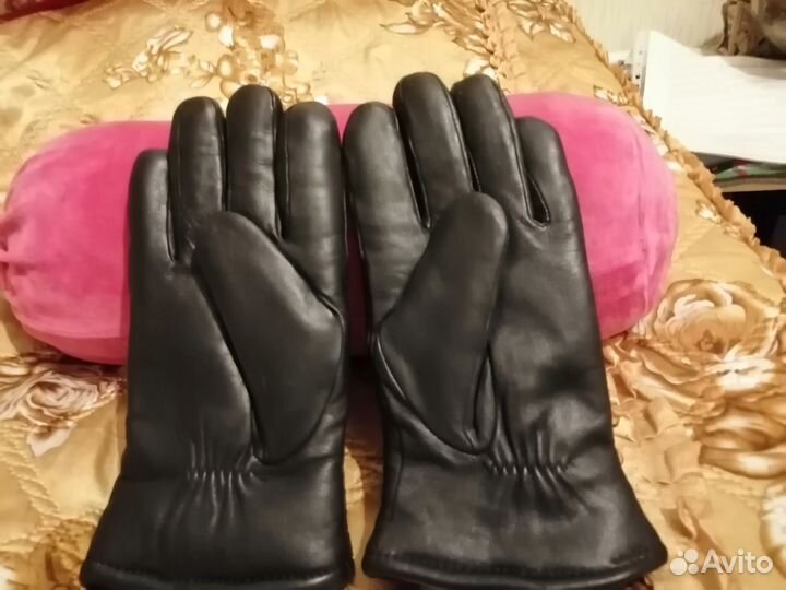 Перчатки кожаные на меху