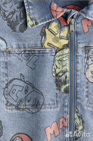 Новая джинсовая рубашка hm 104 110