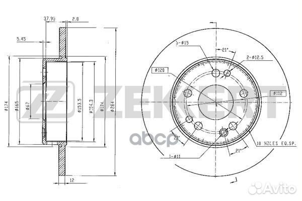 Диск торм. перед. MB E-Class (124) 93- bs-5026