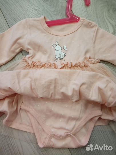 Платье боди для девочки 68