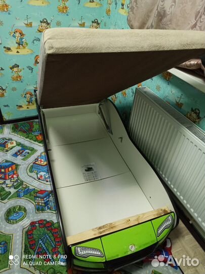 Детская кровать машина с матрасом