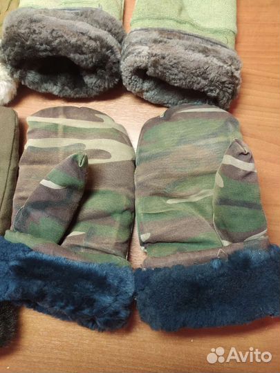 Варежки мужские из овчины