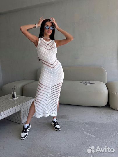 Вязанное платье