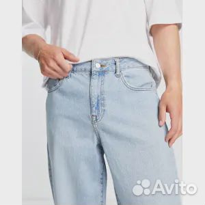 Голубые мешковатые джинсы ASOS design