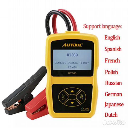 Тестер аккумулятора Autool BT360