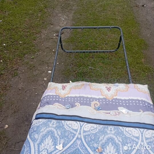 Раскладушка с матрасом бу