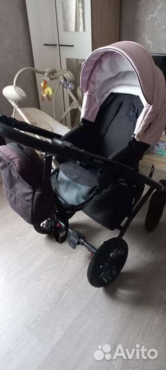 Коляска 2 в 1 indigo эко кожа