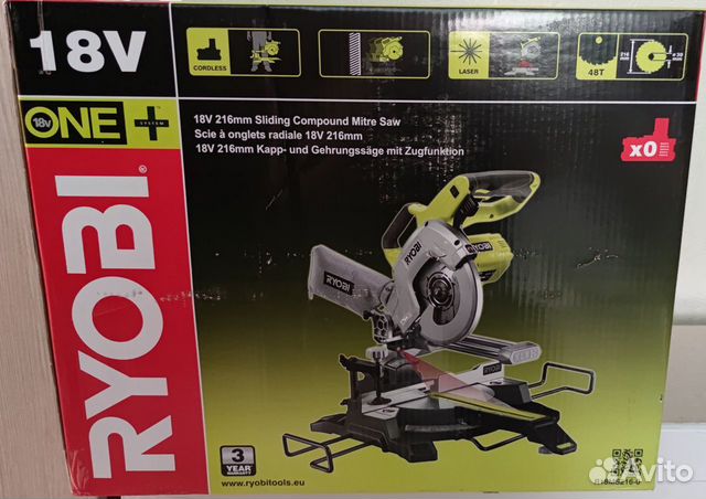 Аккумуляторная торцовочная пила Ryobi R18MS216-0