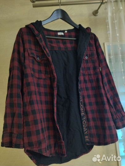 Рубашка в клетку для девочки