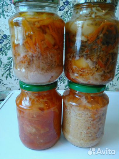 Натуральные домашние консервы, тушенку, каши,супы