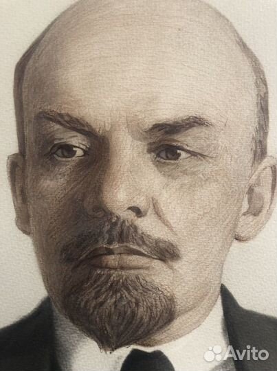 Графический портрет В.И. Ленина, работы художника