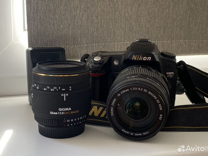 Зеркальный фотоаппарат Nikon d80 с обьективами