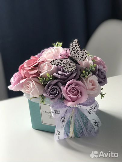 Букеты из мыльных роз