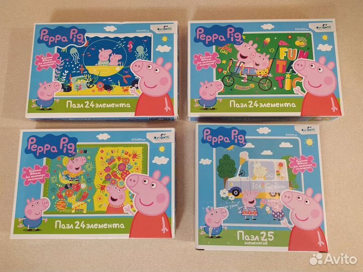 Свинка Пеппа новые пазлы и книга